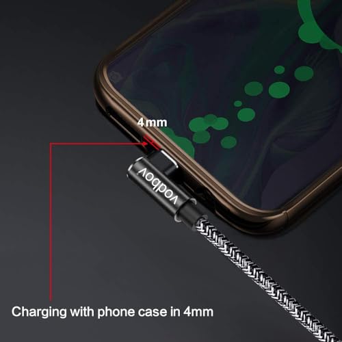 Coiled 65 W Type-C Charger Cable with 90-Degree Right Angle Connector – 2 ft to 8 ft Adjustable Braided Cord for Seamless Android Auto & Car Play Compatibility – Durable, Anti-Tangle Design for All Type-C Devices – Ultimate Flexibility & Fast Charging Solution