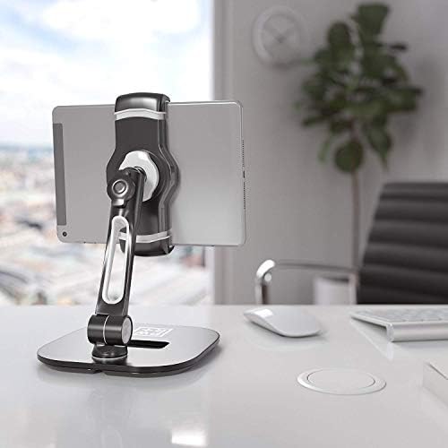Premium 360-Degree Swivel Tablet and Phone Stand – Adjustable Holder for 4 to 11-Inch Devices Like i Pads and Samsung Galaxy – Ideal for Kitchen, Office, and Bedroom Use – Boost Productivity with Hands-Free Operation and Optimal Viewing Angles – Lightweight, Sturdy Design with Non-Slip Pads for Enhanced Stability and Scratch Resistance – Transform Your Device Experience and Maximize Multitasking Efficiency
