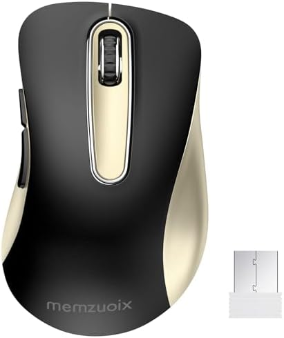 Upgrade Your Workflow with the Memzuoix 2.4 G Wireless Mouse – Ergonomic and Portable 1400 DPI USB Mouse for Laptop, PC & Desktop | 5 Customizable Buttons for Ultimate Control | Ideal for Professionals and Casual Users Alike