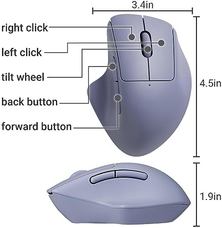 Elevate Your Productivity with the ELECOM Wireless Ergonomic Mouse – Silent Click, 2000 DPI Precision, 20-Month Battery Life, and Stylish White Design for PCs, Macs, and Laptops – Perfect for Home or Office Use