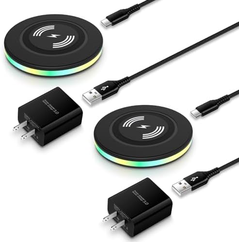 Samsung 15 W Fast Wireless Charger Pad with Adapter – Ultimate Charging Station for Galaxy S25 Ultra, S24 Ultra, S23 FE, S22, S21, S20, and Google Pixel 9 Pro XL & 8 a – Advanced Qi Technology for Rapid Power Boosting and Optimal Safety Features