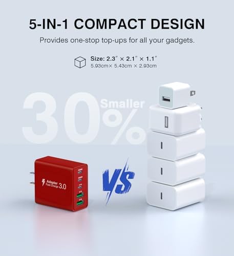 Efficient 50 W Dual USB-C Wall Charger Duo – Rapid Multi-Device Power Adapter for i Phone 16/15/14/13/12, i Pads, and Android Smartphones – Compact Fast Charging Solution for On-the-Go Professionals