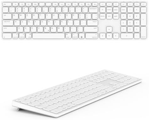 Upgrade Your Typing with a Wireless Bluetooth Keyboard & Numeric Keypad for Mac – Rechargeable, Sleek Design, Ultimate Compatibility with i Mac, Mac Book, i Pad for Enhanced Productivity and Efficiency