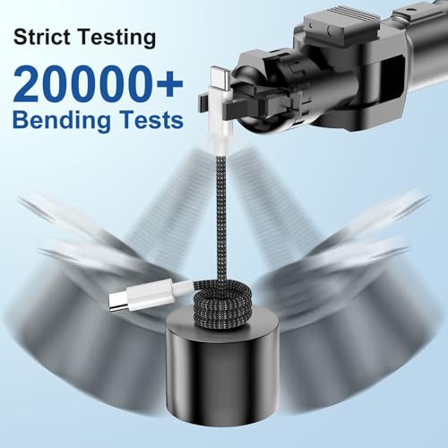 USB C to C Charging Cable 10ft, 60W Fast Type C to C Charger Cord Long for Apple iPhone 15 Pro Max/16 Pro/15 Plus/15 Pro, MacBook Pro 2021/2020/2019/2018,iPad 12.9/11 inch/Mini/Air 5/4,Samsung-Red – Enhanced Compatibility and Speed