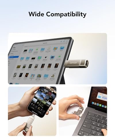 Lexar D40 E 128 GB Dual USB 3.2 Gen 1 Type-C Jump Drive – High-Speed USB-C Flash Drive with Metal Swivel Design for Enhanced Portability and Versatile Device Compatibility