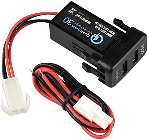 Cllena Quick Charge 3.0 Dual USB Port Charger Socket for Toyota – Rapid Charging Solution with Seamless Integration for Enhanced Driving Convenience