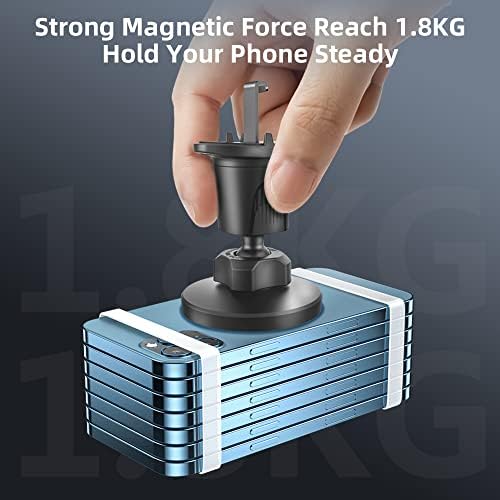 Mag Safe-Compatible Cup Holder Phone Mount – Ultra-Strong Magnetic Phone Holder with Flexible Gooseneck, Expandable Base for Secure Fit in Any Vehicle, Perfect for i Phone, Galaxy, and Pixel – Enhance Your Driving Safety and Convenience