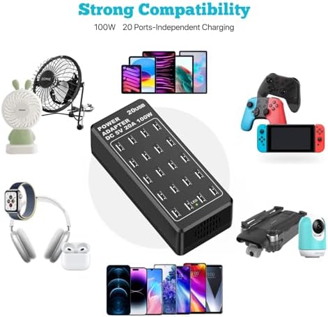 50 W High-Speed USB Charging Station with 12 Type-C Ports – Ultimate Multi-Device Power Hub for i Phone 13/14/15/16, Tablets, Smartwatches, and More – Fast, Efficient, and Safe Charging Solution for Home, Office, and Travel