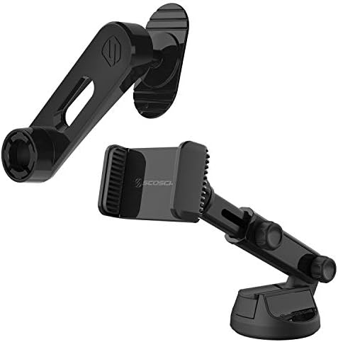 Scosche UH4 ODEX2-SP Premium Telescoping Phone Mount – Versatile Quick Grip Suction Cup and Adhesive Holder with Adjustable Arms for Enhanced Navigation and Safety on the Road