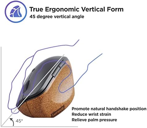 Lenovo Go Multi-Device Wireless Mouse – Versatile Dual Connectivity Bluetooth Optical Mouse with USB-C Rechargeable Battery, Adjustable DPI, Qi Charging, and Ambidextrous Design in Sleek Grey – Perfect for Multitaskers and Professionals