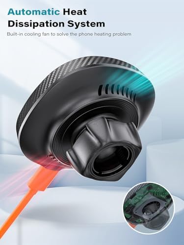Revolutionize Your Drive with the Qi2 15 W Mag Safe Car Mount Charger – Fast Wireless Charging Phone Holder for i Phone 12-16, Adjustable Cup Holder Design with Advanced Heat Dissipation System, Includes PD Adapter for Optimal Speed and Safety