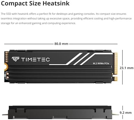 Timetec 512 GB NVMe PCIe Gen3 M.2 2280 SSD – Unmatched Speed and Reliability for Gamers and Creators – Experience Blazing Read Speeds of Up to 2,000 MB/s and Write Speeds of 1,600 MB/s – Perfect Upgrade for Enhanced Performance and Seamless Multitasking in PCs and Laptops – Elevate Your Data Storage with Advanced 3 D NAND Technology for Lasting Durability and Lightning-Fast Transfers – Compact M.2 2280 Form Factor Designed for Effortless Installation and Maximum Compatibility – Transform Your Workflow and Gaming Experience with a High-Performance Solid State Drive That Redefines Speed and Efficiency.