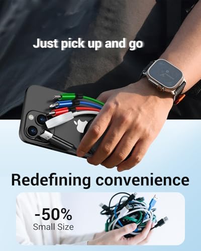 Temdan 3-in-2 USB C Charging Cable: Versatile Multi-Device Charger for Apple Watch Ultra, SE & i Phone 12-16 – Rapid Charge, Compact Travel Essential – Stylish Pink Smartwatch Accessory for On-the-Go Power Solutions