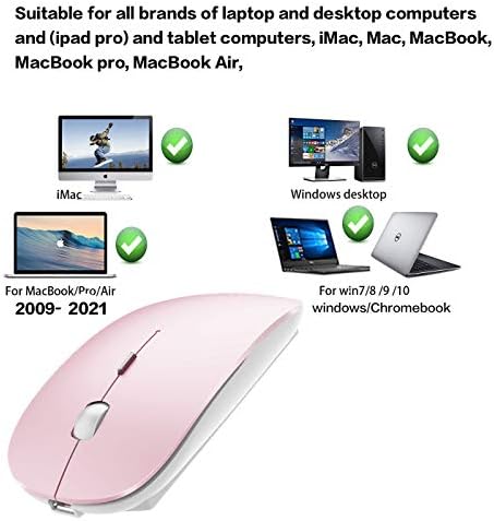 Sleek Bluetooth Wireless Mouse for Mac, Windows & i Pad – Ergonomic Design, High-Precision Navigation, Rechargeable & Dual-Mode Compatibility (Gray & Black) – Elevate Your Productivity with Clutter-Free Connectivity