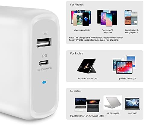 Amazon Basics 65 W Ga N USB-C Wall Charger – High-Speed Power Delivery Adapter for Laptops, Tablets & Smartphones, Compact & Foldable Design for Ultimate Portability, Efficient Charging Solution in Sleek Black Finish