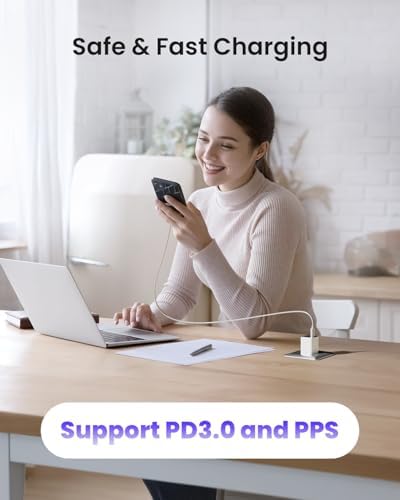 Ultra-Fast 30 W Ga N III USB-C Wall Charger Pack – Advanced PD3.0 & PPS Technology for i Phone 16/15, Galaxy, i Pad – Foldable & Portable Power Block Compatible with Mag Safe – Perfect for Home, Office, and Travel Use