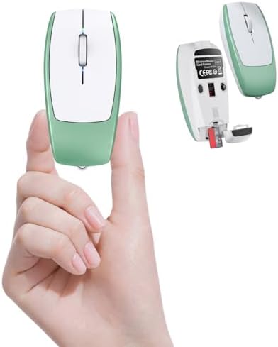 Compact Bluetooth Wireless Mini Mouse with TF Card Reader – Silent, Portable Optical Mouse for PC, Laptop, and Tablets – Ideal Travel Companion and Gift for Men, Women, and Kids – Enhance Productivity Anywhere