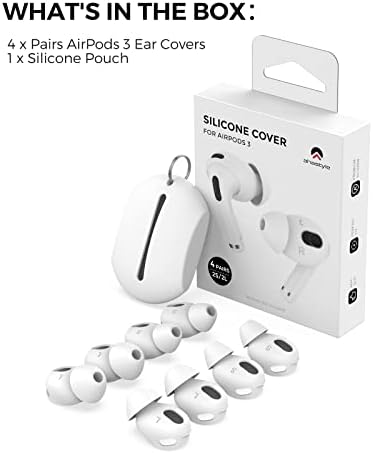 Aha Style Premium Silicone Ear Tips for Air Pods 3 (2021) – 3 Pairs in Large, Medium, and Small Sizes for Maximum Comfort and Noise Isolation – Ideal Apple Air Pods Accessories for Audiophiles Seeking Superior Sound Quality and Enhanced Listening Experience
