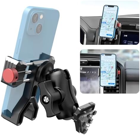 Revolutionary Aluminum Smartphone Holder for Ford F-150, Expedition & Super Duty | 360° Adjustable Vent Mount for i Phone & Android | Sturdy Durability Meets Chic Design | Installs Effortlessly for Integrated Vehicle Use and Enhanced Safety