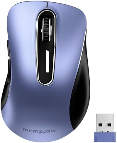 Upgrade Your Workflow with the Memzuoix 2.4 G Wireless Mouse – Ergonomic and Portable 1400 DPI USB Mouse for Laptop, PC & Desktop | 5 Customizable Buttons for Ultimate Control | Ideal for Professionals and Casual Users Alike