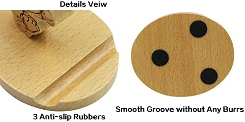 Whimsical Dog-Themed Wooden Phone Stand – Charming Desk Accessory for Mobile Devices, Perfect Gift for Pet Enthusiasts, Stylish and Functional Home Office Decor with Stable Anti-Slip Base for Enhanced Productivity and Optimal Viewing Experience