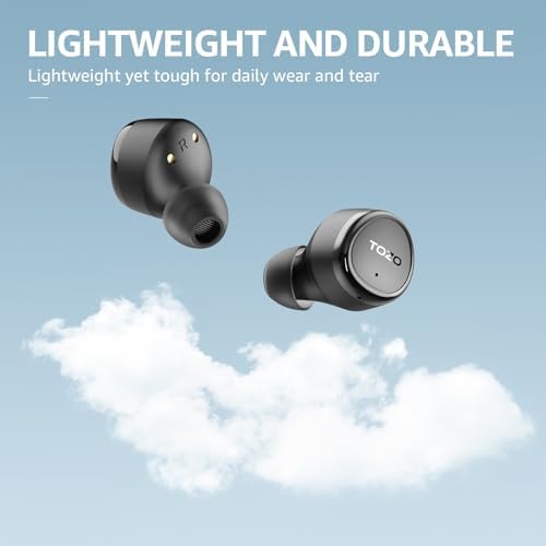 TOZO E1 Bluetooth 5.3 Wireless Earbuds: Advanced Ergonomic In-Ear Headphones with 30-Hour Playtime, IPX6 Waterproof Protection, Customizable Stereo Sound, and Built-in Microphone for Superior Call Clarity and Comfort