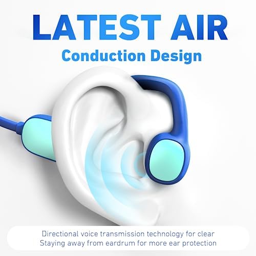 Revolutionary Bluetooth 5.2 Kids Headphones – Safe 85 d B Volume Limiting with Open Ear Design, IPX5 Waterproof for All Adventures, 20 Hours Playtime, Superior Stereo Sound with Built-in Mic – Perfect for School & Playtime in Chic Pink