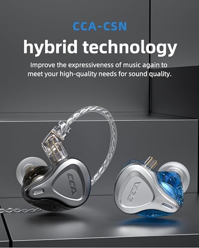 Elevate Your Sound Experience with CCA CSN Dual Driver IEM Earbuds – High-Fidelity In-Ear Monitors for Musicians | Removable C-Pin Cable, Built-in Mic, and Noise Isolation | Stylish Blue Design for Ultimate Comfort and Performance