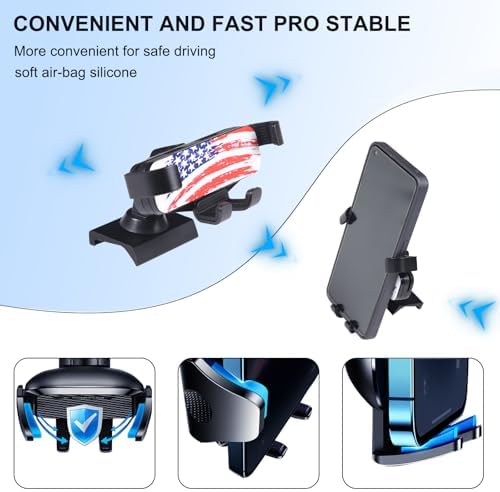 Magnetic Suction Car Phone Mount for Tacoma 2016-2022 – Hands-Free Dashboard & Vent Holder with Retractable Stand for Ultimate Accessibility and Safety in Black – Perfect Fit for Navigation and Calls