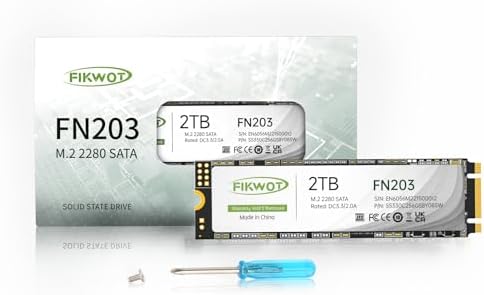 Upgrade Your Storage with the FN203 1 TB M.2 SATA SSD – Unleash Lightning-Fast Performance at Up to 550 MB/s Read Speed for Ultrabooks, Tablets, and Mini PCs – Featuring SLC Cache Technology and 3 D NAND TLC for Superior Endurance and Efficiency