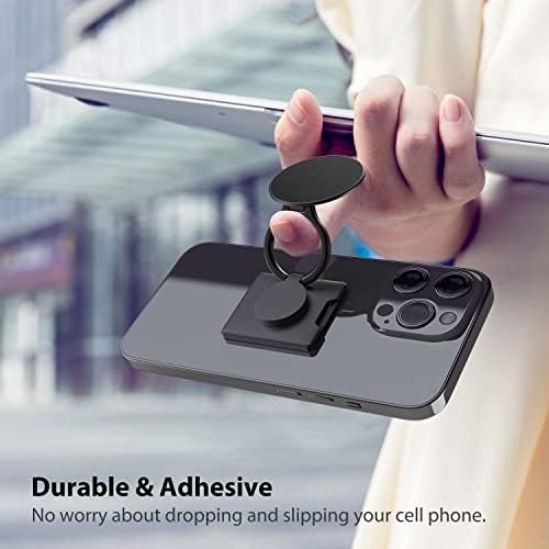 Revolutionize Your Mobile Experience with Monidea 360° Rotating Phone Grip Holder – Wireless Charging Compatible Detachable Ring Kickstand for Secure One-Handed Use, Ideal for i Phone and Samsung – Stylish Black Design for Effortless Navigation and Hands-Free Viewing