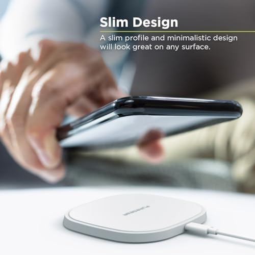 Pure Gear 15 W Qi-Certified Fast Wireless Charging Pad – Effortless Power for i Phone 15, Galaxy S24 & More – Includes AC Adapter & 4 ft USB-C Cable – Sleek Design, Universal Compatibility & Lifetime Coverage for Reliable Performance