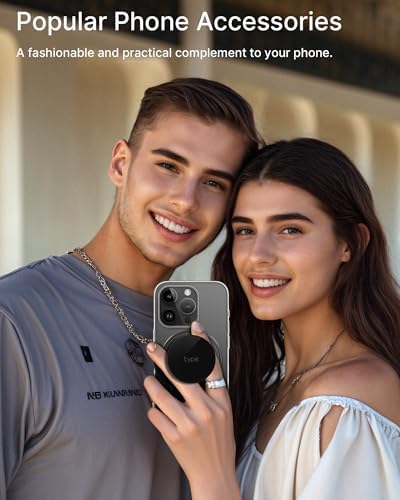 Glamour Pearl Magnetic Phone Grip Holder with Adjustable Kickstand – Ultimate Versatile Smartphone Accessory for i Phone, Android & Kindle – Secure Hands-Free Viewing & Stylish Design – Includes Magnetic Adapter for Effortless Compatibility and Enhanced Usability