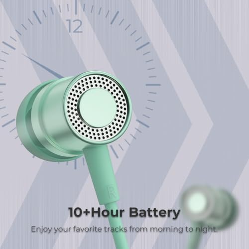 Lightweight Bluetooth Neckband Headphones – Stylish Wireless Earbuds with Noise Cancelling Mic, 10-Hour Battery Life, Sweatproof & Magnetic Design – Perfect for Active Women & Kids, Ideal for Running, Sports & Everyday Use – Includes Portable Case in Blue