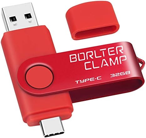 128 GB USB Type-C Flash Drive by Borlter Clamp – Dual Port Memory Stick for Fast Data Transfer with USB 3.0 Compatibility for Android Smartphones, Tablets, and Computers – Perfect for Samsung Galaxy S10/S9/Note 9, LG, and Huawei Devices – Reliable Storage Solution for Photos, Videos, and Documents