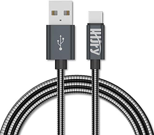 Premium 6.6 ft Metal Braided USB Type C Charging Cable – Dual Pack for Samsung Galaxy S21, S20+, S10, S9, S8, A51, Note, PS5 Controllers & Pixel Devices – Superior Fast Charging, Extensive Compatibility, and Tangle-Free Design for Effortless Convenience