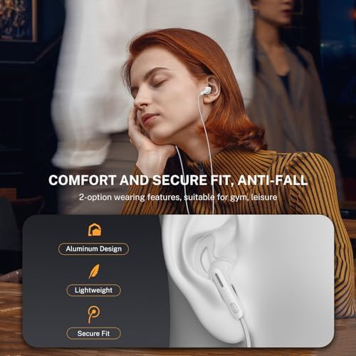 USB C Headphones – Type C Earbuds for i Phone 15/16 Pro Max and Samsung Galaxy S25 – Noise Isolation Stereo Wired Earphones with Built-in Microphone for Enhanced Audio Quality and Comfort – Perfect for Music Lovers and Podcast Enthusiasts – Ergonomic Design for Long-lasting Wear – Compatible with Android and i OS Devices