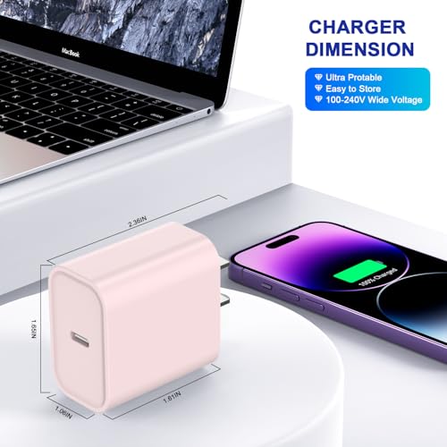 Ultimate 3-Pack USB-C Fast Charger for i Phone 16/15 – 20 W Power Delivery Quick Charge Adapter for i Pad Pro, Air Pods & More – Compact, Reliable & Safe Charging Solution for Home, Office, and Travel