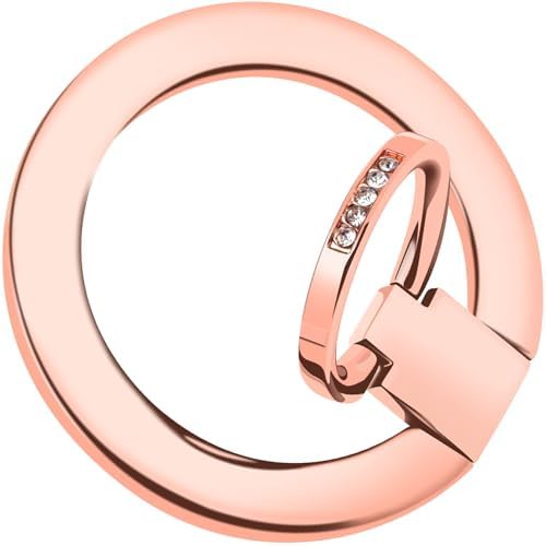 Experience Unmatched Elegance and Functionality with the EI Sonador Magnetic Phone Grip – Premium Transparent Gold Diamond Ring Holder for i Phone 14 Plus, 13, 12 Pro Max & Mini – Ideal for Effortless Selfies and Hands-Free Use, Enhanced Mag Safe Compatibility, Lightweight Removable Design for Ultimate Convenience