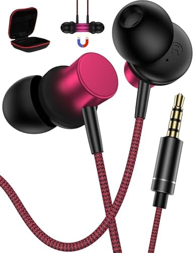 Elevate Your Audio Experience: Premium Noise-Canceling Wired Earbuds with HD Microphone for Students, Professionals & Gamers – Tangle-Free Comfort with Hi-Fi Stereo Sound for Crystal Clear Communication, Gaming, and Music on PC, Laptop, Nintendo Switch & Chromebook – Ideal for Focused Listening and Effortless Use