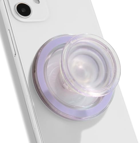 Vibrant Violet Mag Safe-Compatible Mobile Grip Stand – Stylish and Ergonomic Collapsible Accessory for Enhanced Usability – Transform Your Smartphone Experience with Trendy Translucent Design and Ultimate Comfort