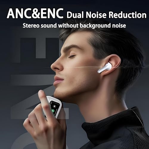 KUIZNE Bluetooth 5.4 Wireless Earbuds – Touch-Controlled, Active Noise Cancelling Technology with 40-Hour Battery – Premium Sound Quality for i OS & Android – Perfect for Commutes, Workouts, and Home Listening Experience
