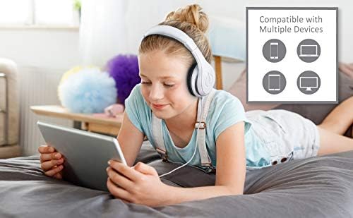 Vibrant Pink Over-Ear Headphones for Kids – Comfortable and Durable Wired Earphones with Safe Volume Control – Tangle-Free Design Ideal for Music, Movies, and Travel Adventures – Perfect Audio Companion for Young Listeners