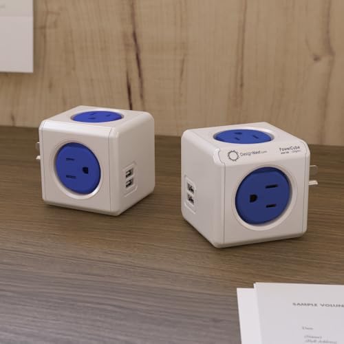 CILIA Power Cube Surge Protector with 4 AC Outlets & 2 High-Speed USB Ports – Compact Travel & Home Power Strip with Overload Protection for Ultimate Device Safety and Versatile Charging Solutions