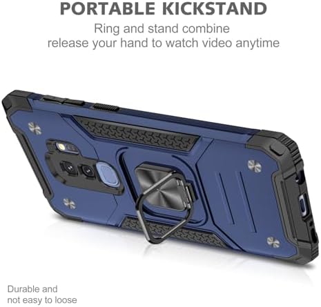 Rugged Military-Grade Shockproof Case for Samsung Galaxy S9 Plus – Red Armor with Built-in Kickstand and Magnetic Car Mount for Ultimate Protection and Style – Perfect for Active Lifestyles