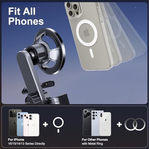 2025 Enhanced Tesla Phone Mount for Model 3/Y – Ultimate Mag Safe Magnetic Holder with 360° Rotation, Unmatched Stability for All Smartphones, Streamlined Design for Seamless Integration, Effortless Installation Without Tools, Elevate Your Driving Convenience and Style