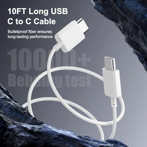 Ultimate 45 W i Phone 16 Fast Charger with 10 FT USB C Cable – Supreme Compatibility for i Phone 16/16 Pro/16 Pro Max/16 Plus & 15/15 Pro/15 Pro Max – Compact Design for Home, Office & Travel – Rapid Power Boosting for Uninterrupted Connectivity – Durable & Reliable Charging Solution with Safety Features