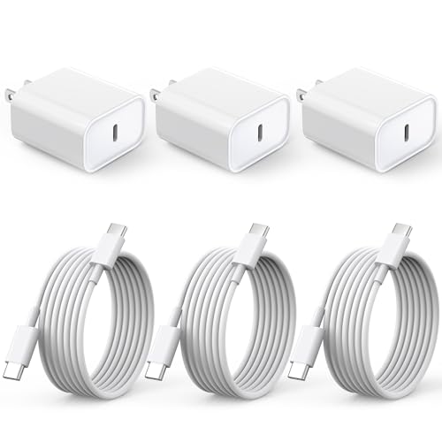 Rapid Charge Trio: 20 W USB-C Charger Block Set with 6 FT Cables for i Phone 16/15 & i Pad Pro – Ultimate Fast Charging Solution for Apple Devices, Enhanced Compatibility & Portability Rapid Charge Trio: 20 W USB-C Charger Block Set with 6 FT Cables for i Phone 16/15 & i Pad Pro – Ultimate Fast Charging Solution for Apple Devices, Enhanced Compatibility & Portability