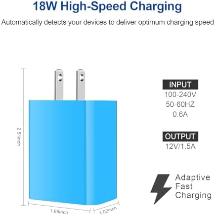 Ultra-Fast 18 W QC3.0 USB-C Wall Charger & Sturdy USB-A Cable – Optimized for Samsung Galaxy A & S Series, Delivering Lightning-Quick Power, Compact for Travel, and Equipped with Superior Safety Features for Reliable Charging