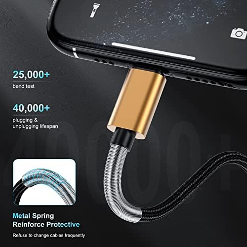 10-Foot Apple MFi Certified USB C to Lightning Charging Cable – Dual Pack High-Speed i Phone Charger for 14/13/12 Series and i Pad – Durable Long Charging Cord for Ultimate Convenience and Flexibility